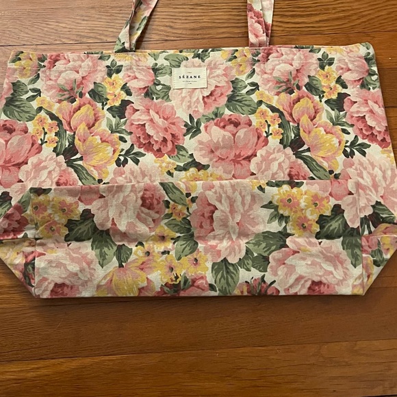 Sezane Floral Canvas Bag - Picture 3 of 6